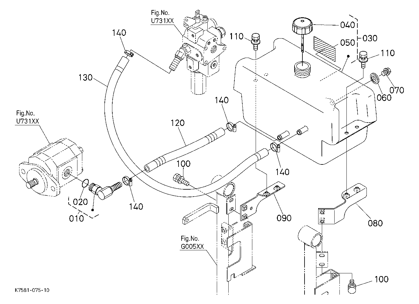 Hyd. Bed Lift Kit (Tank) (W/G.No.V4242) [Option]