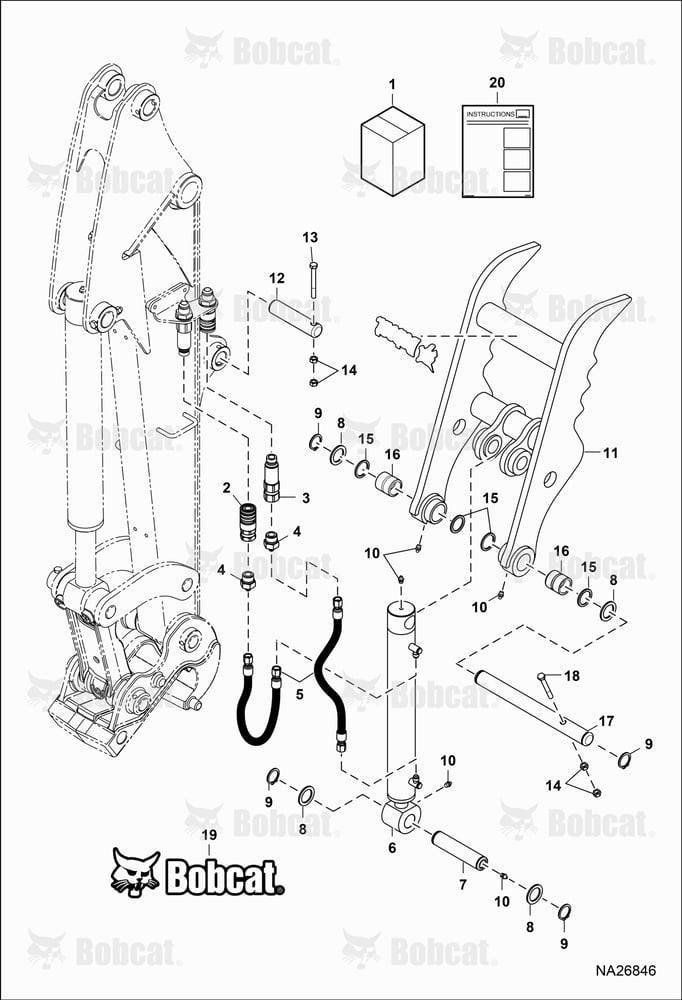 Clamp (Kit) (W/X-Change) (W/Aux) (E26, E32 & E35)  AFM100101 & Above