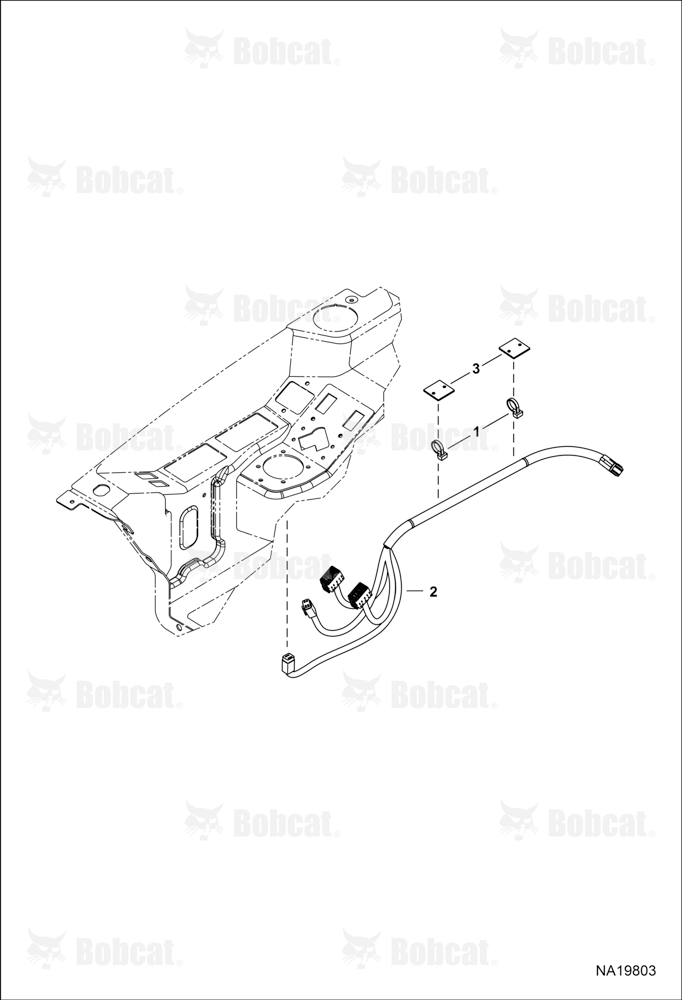 CAB Electrical Circuitry (Control Harness) (Fixed Armrest)