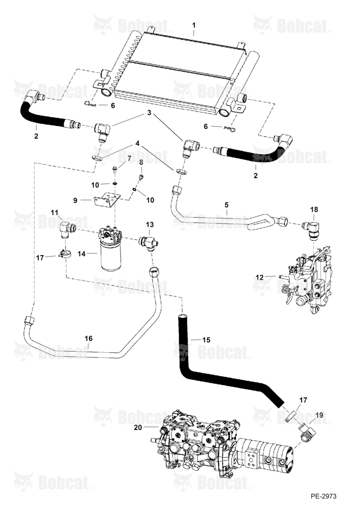 Hydrostatic Circuitry (W/Cooler) (W/O Cooling Upgrade)  539911674 & Below, 540011360 & Below