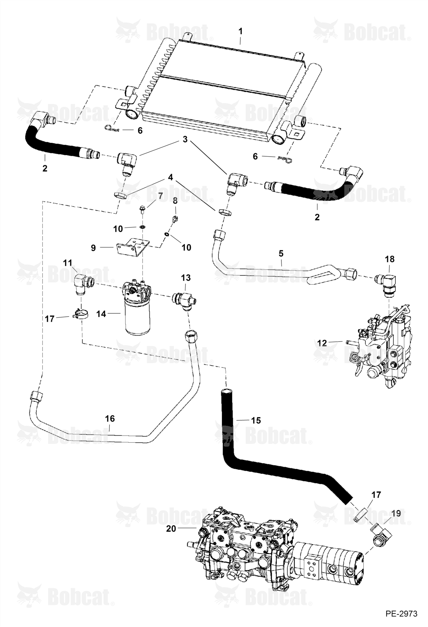 Hydrostatic Circuitry (W/Cooler) (W/O Cooling Upgrade)  539911674 & Below, 540011360 & Below