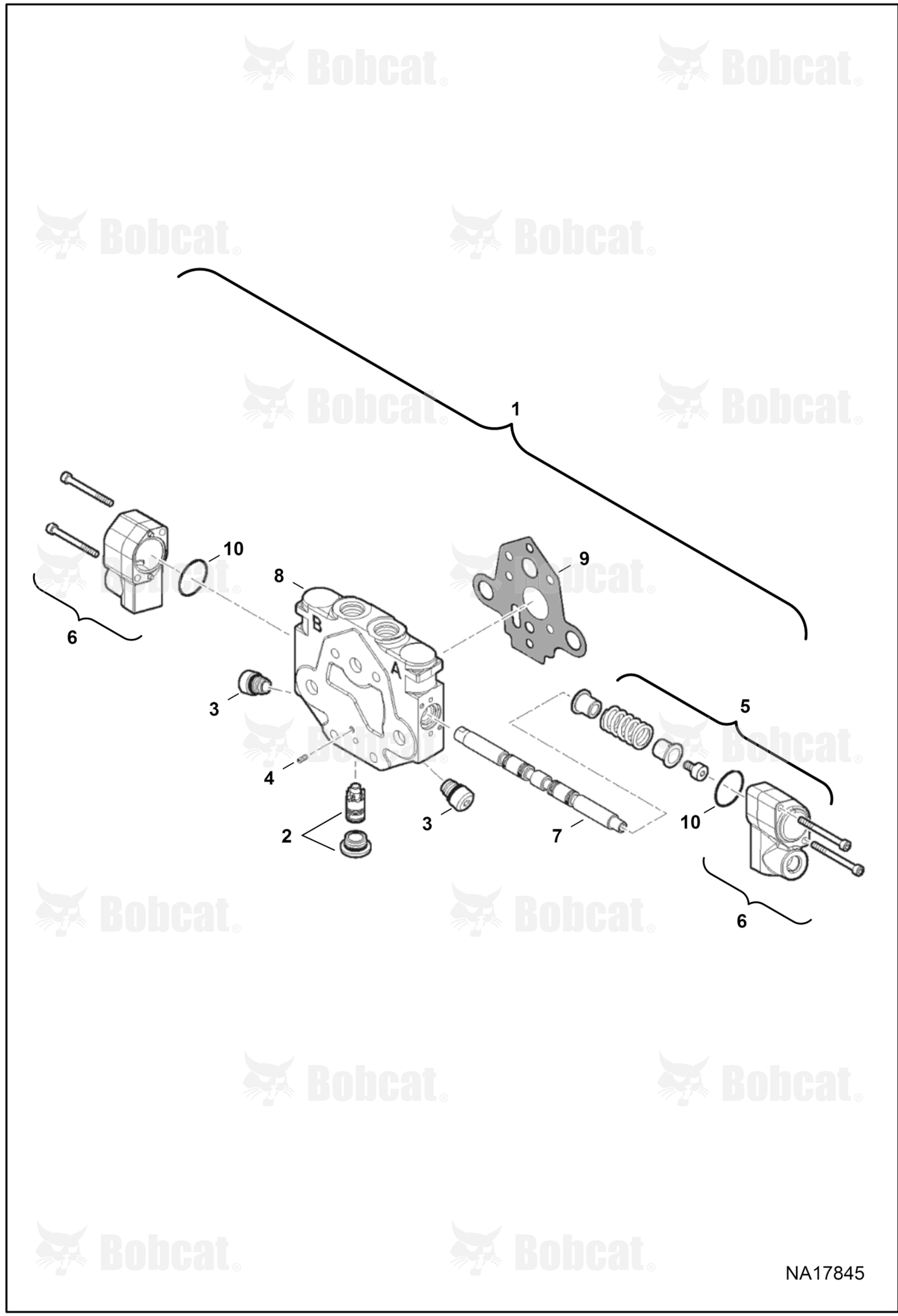 Hydraulic Control Valve (LH Travel Section)