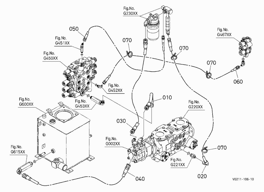 OIL PIPING (DELIVERY) [MANUAL HITCH] [EXCEPT HIGH