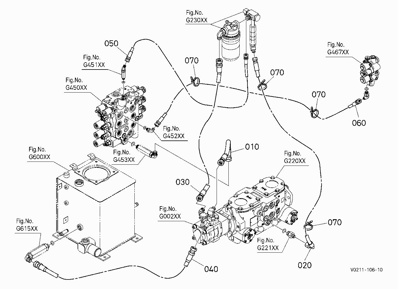 OIL PIPING (DELIVERY) [MANUAL HITCH] [EXCEPT HIGH