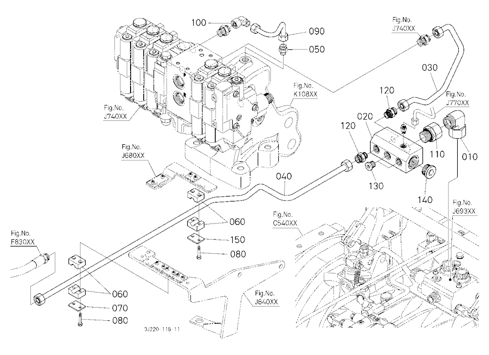 Hydraulic Oil Line (Brake Pipe To Remote Control V