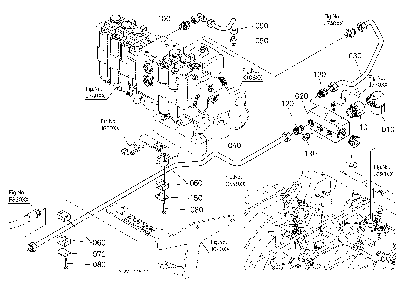 Hydraulic Oil Line (Brake Pipe To Remote Control V