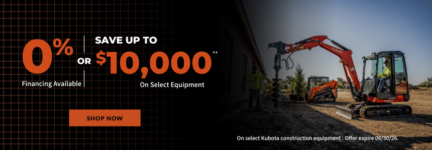 Limited Time Kubota Equipment Deals