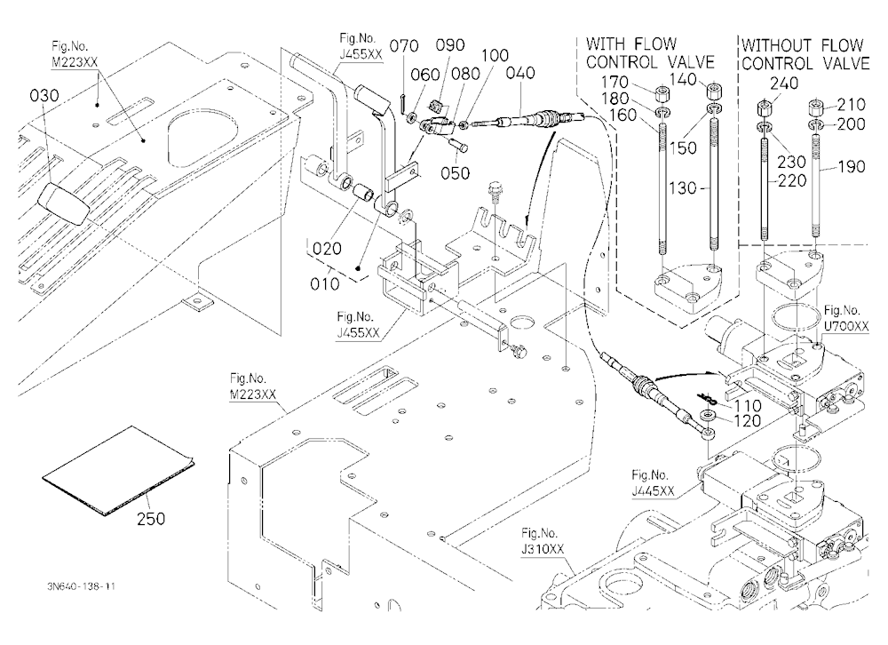 Auxiliary Control Valve Lever Kit (2Nd) (W/G No.M7