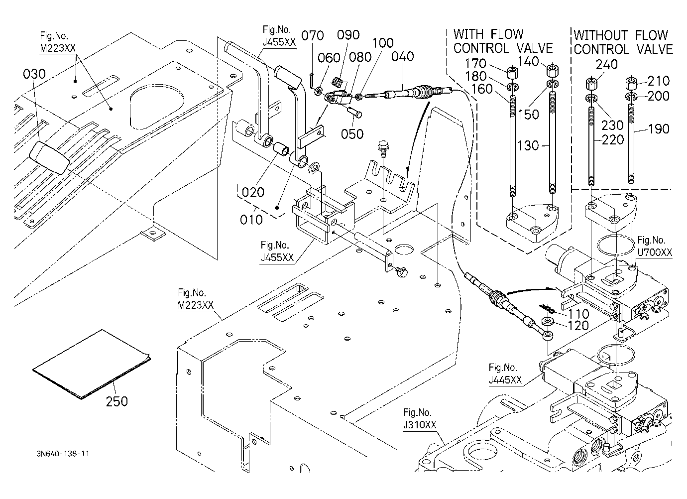 Auxiliary Control Valve Lever Kit (2Nd) (W/G No.M7