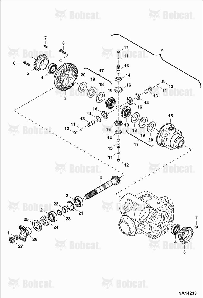Front Axle (Differential) (W/Limited Slip) (Axle #7327491 & 7355420)