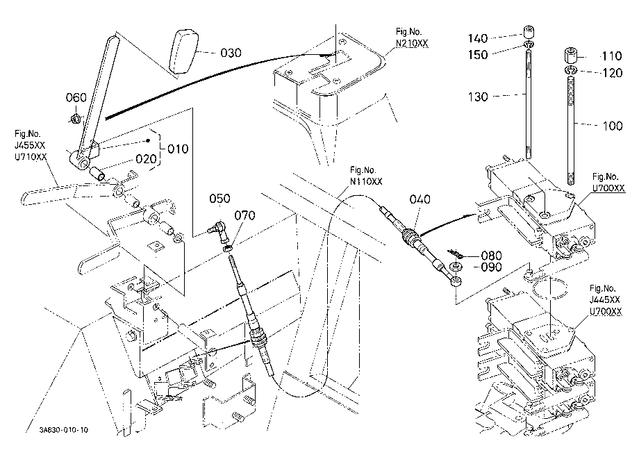 Auxilairy Control Valve Lever Kit (3Rd) [Cab Type]