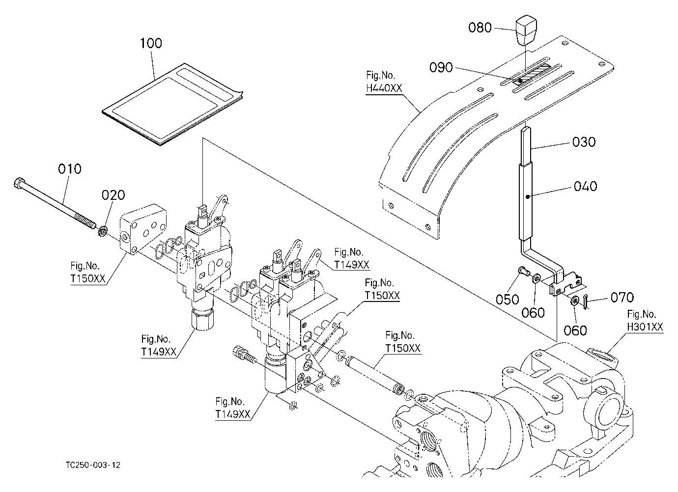 Auxiliary Control Valve Lever (3Rd) (W/G No.Mx8453