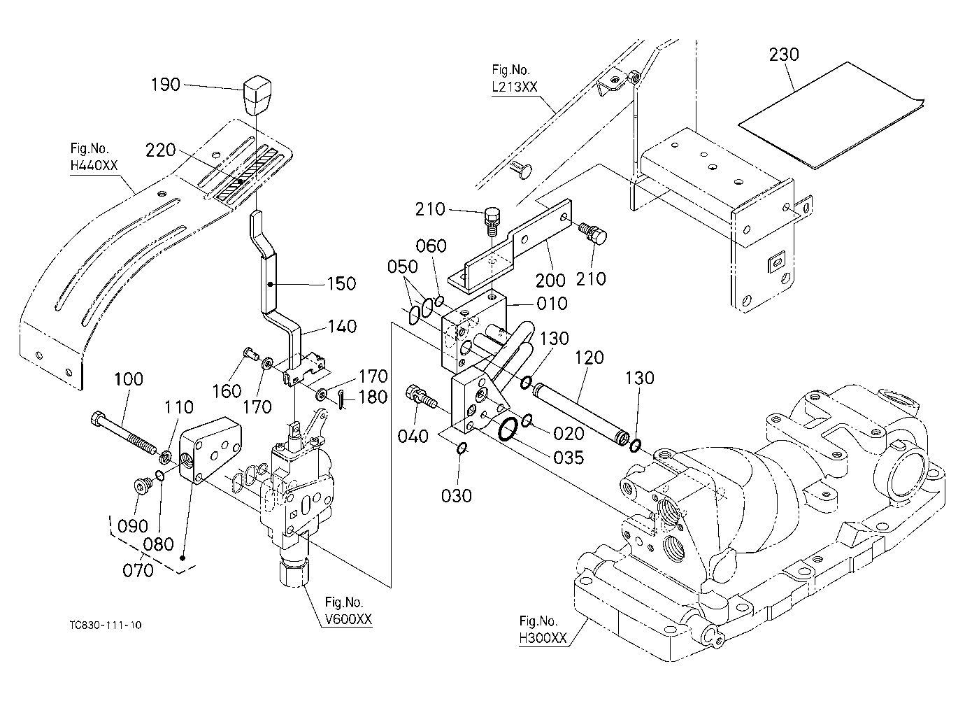 Auxiliary Control Valve Lever Kit (1St) (W/G No.L8