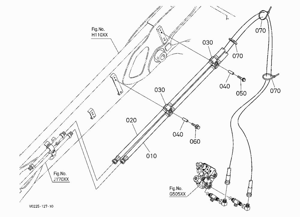 OIL PIPING (BUCKET REAR) [HYDRAULIC HITCH]