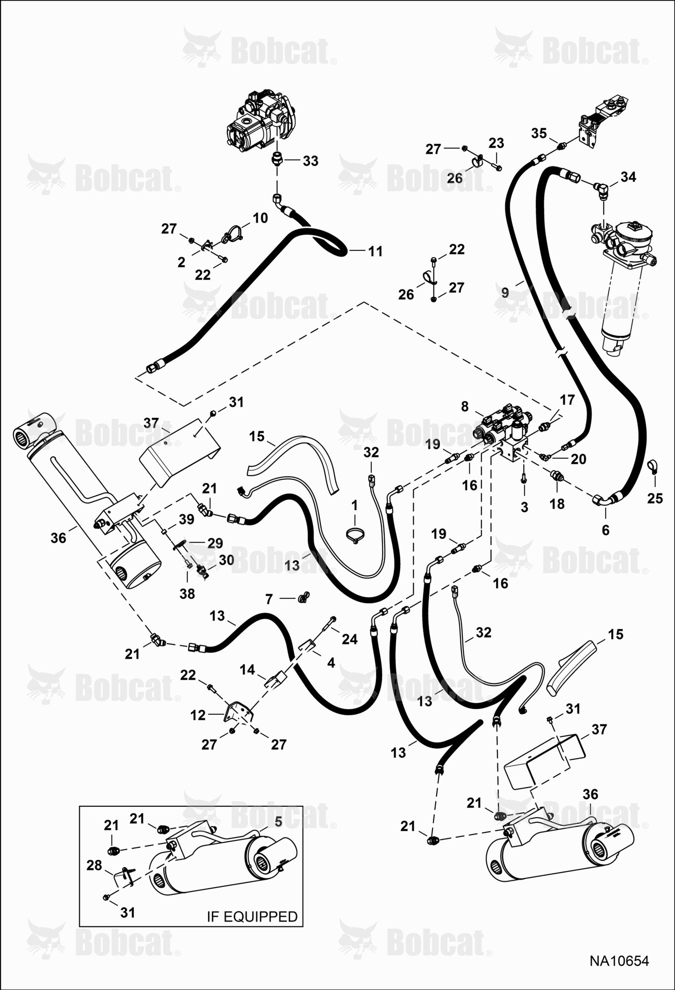 Hydraulic Circuitry (Stabilizers) (Non-leveling)  B3KS11001 - B3KS13999