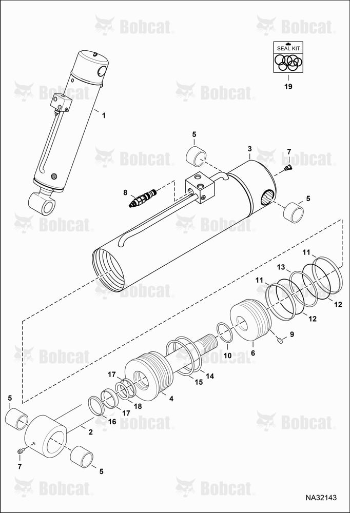 Tilt Cylinder  B69A11001 - B69A21041