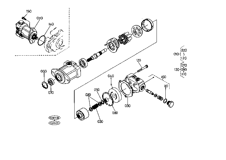 Drive Motor and Component Parts [Kh-91(H)]
