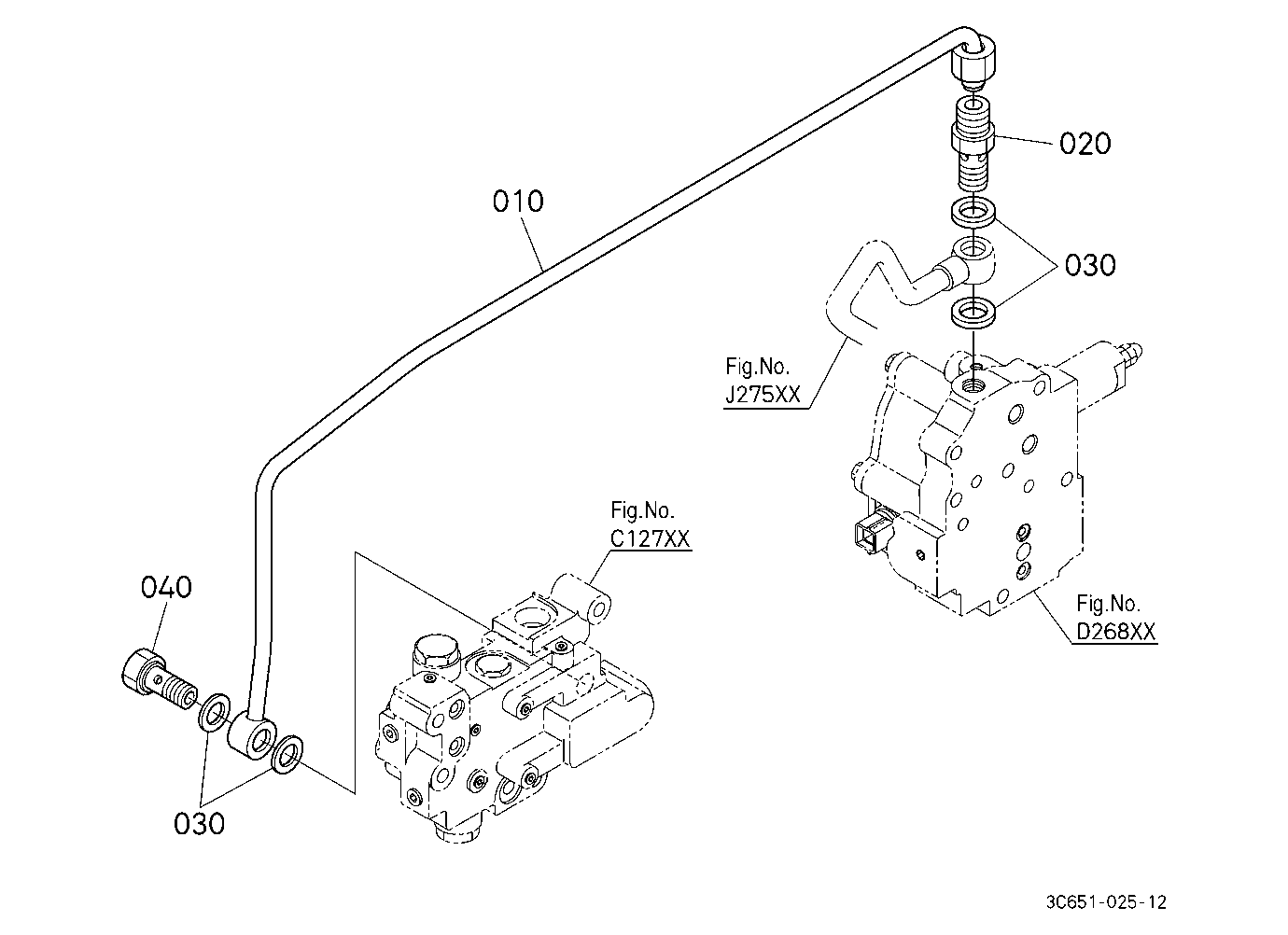 Hydraulic Oil Line (Dual Speed Valve)