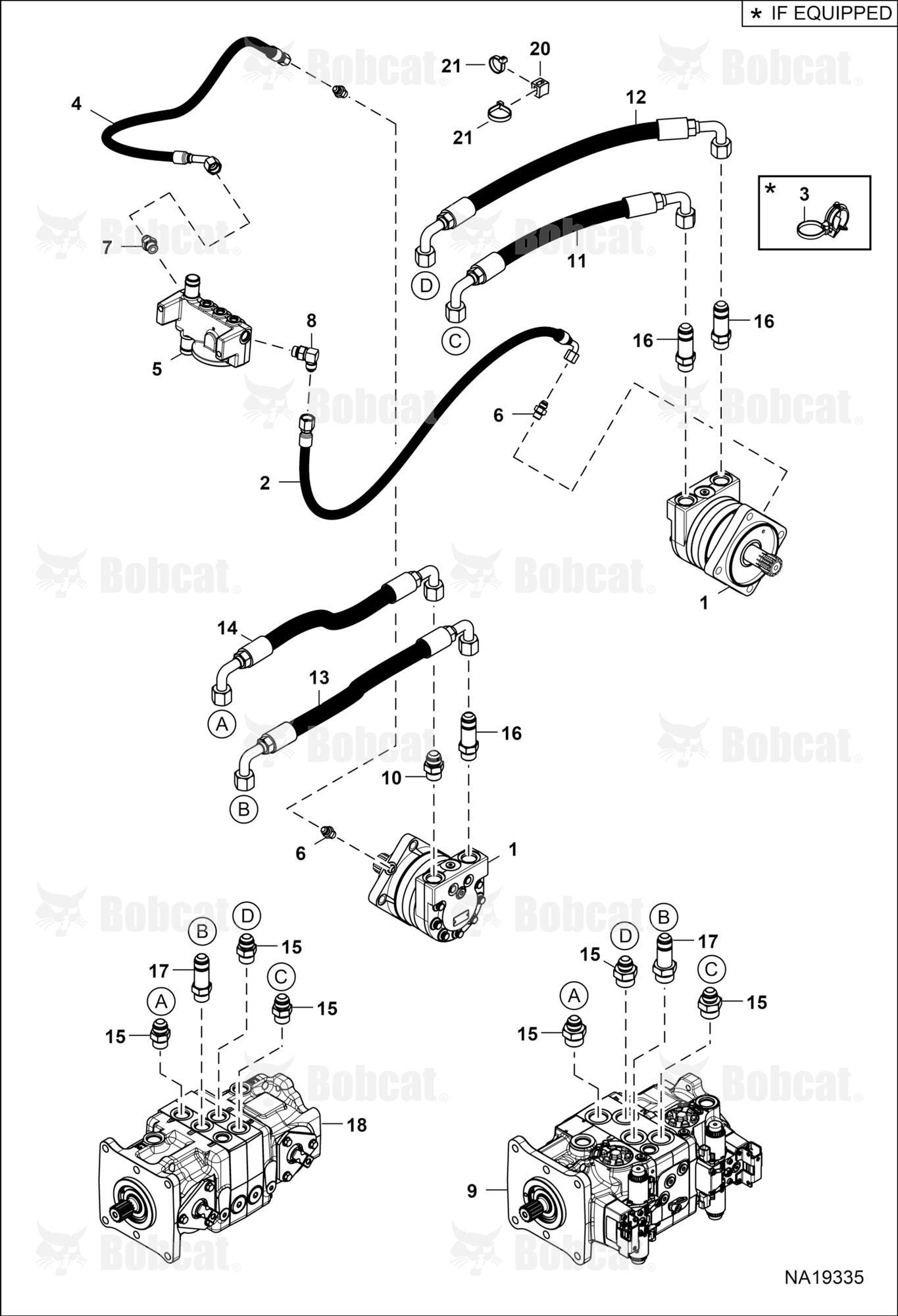 Hydrostatic Circuitry (Single Speed)