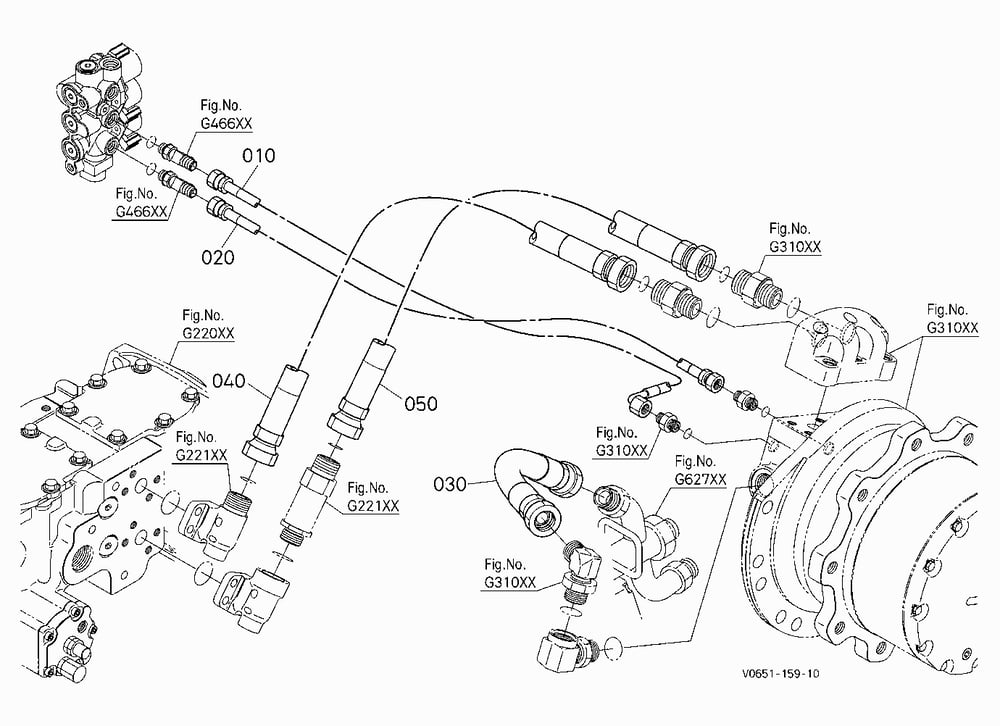 OIL PIPING (TRAVEL LEFT)