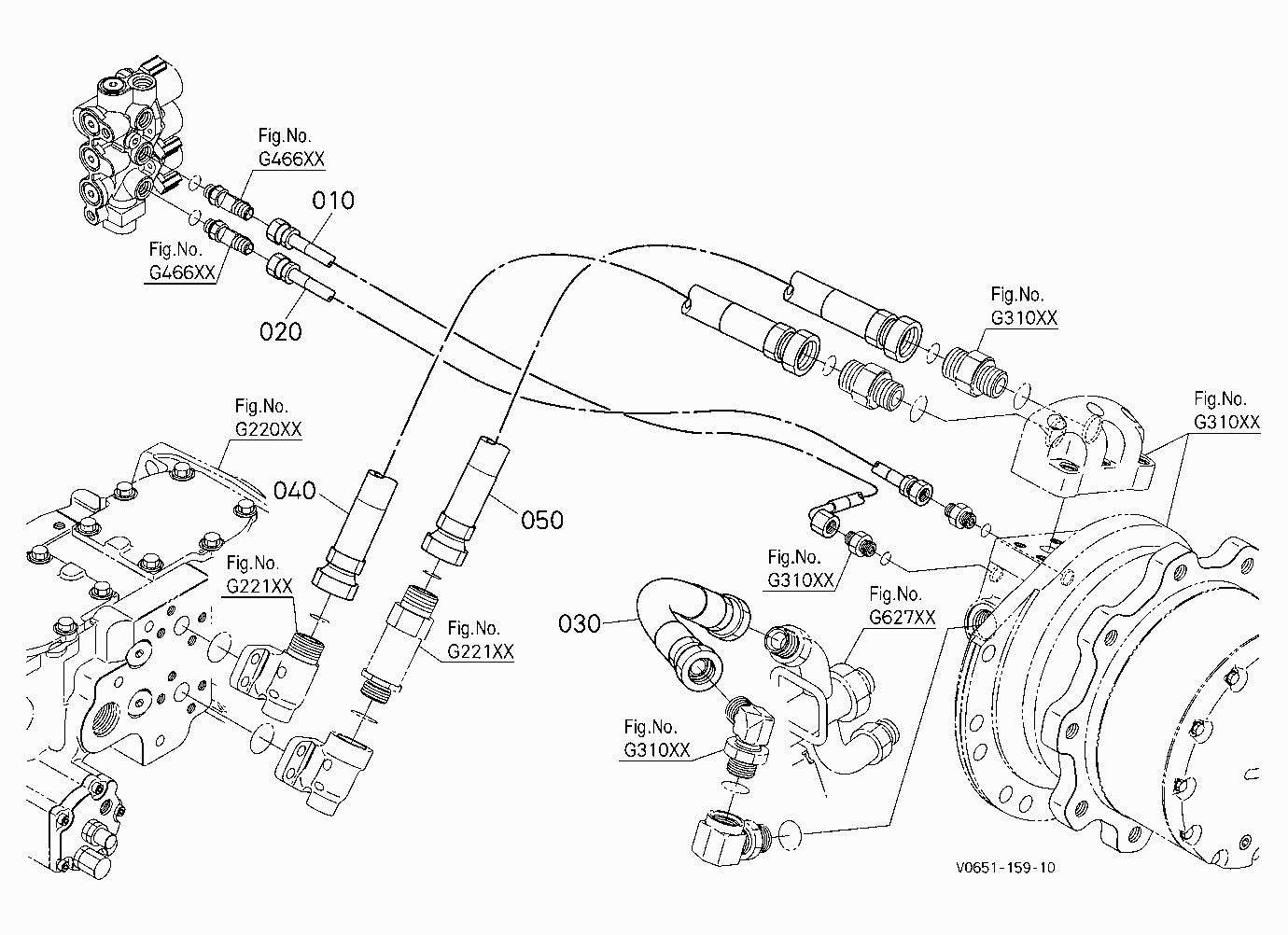 OIL PIPING (TRAVEL LEFT)