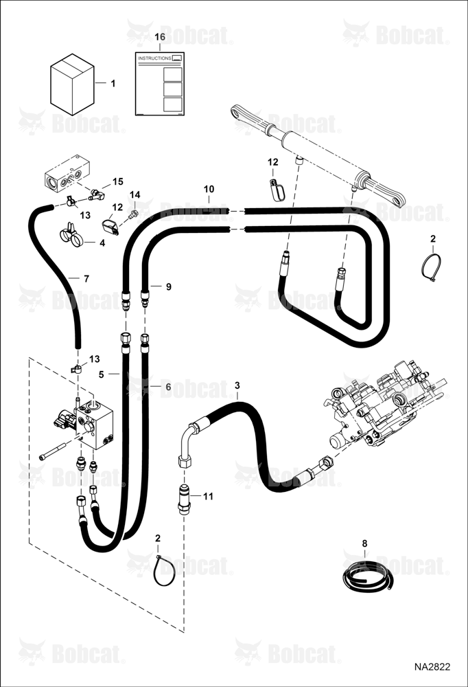 Power BOB-TACH (Plumbing Kit) (Bottom Mounted Cylinder Ports)