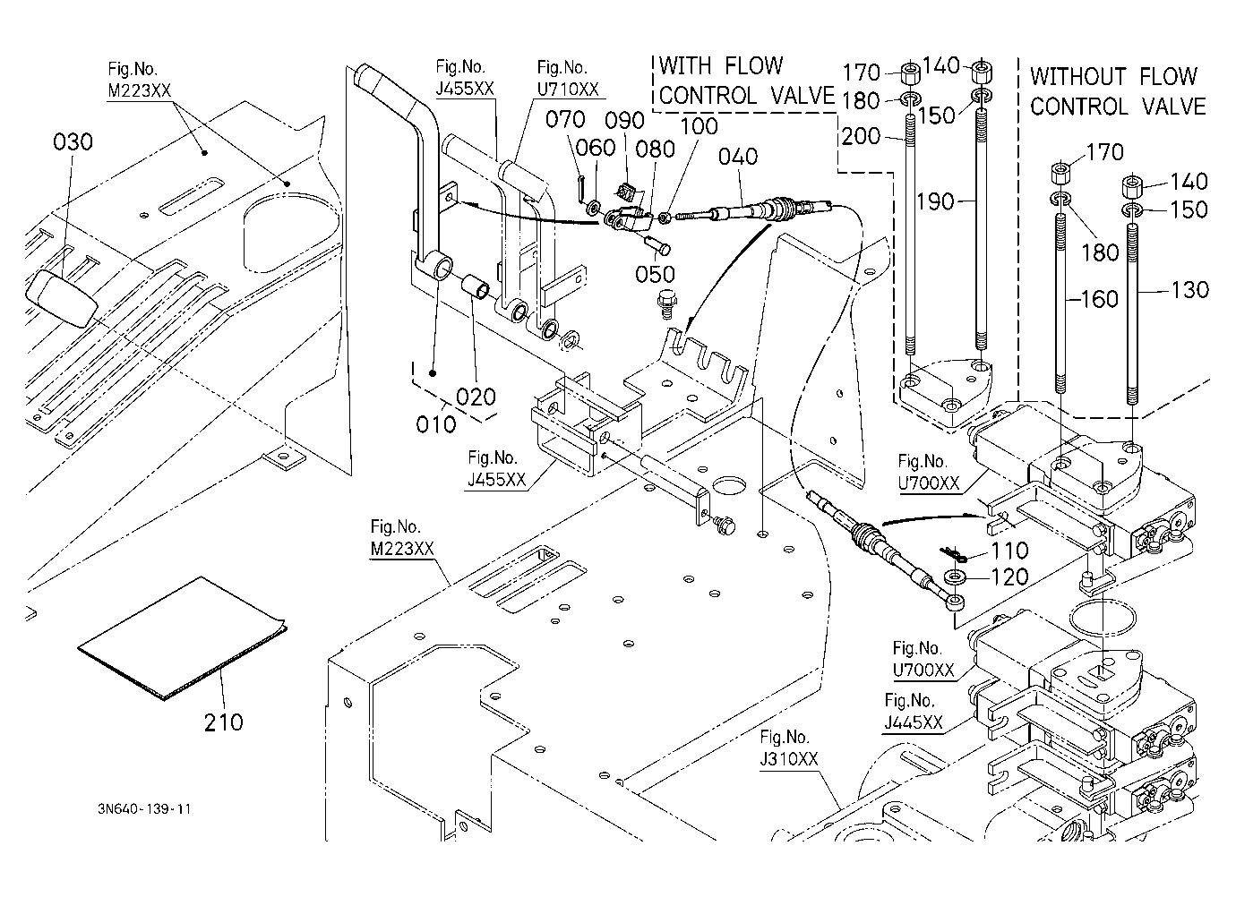Auxiliary Control Valve Lever Kit (3Rd) (W/G No.M7