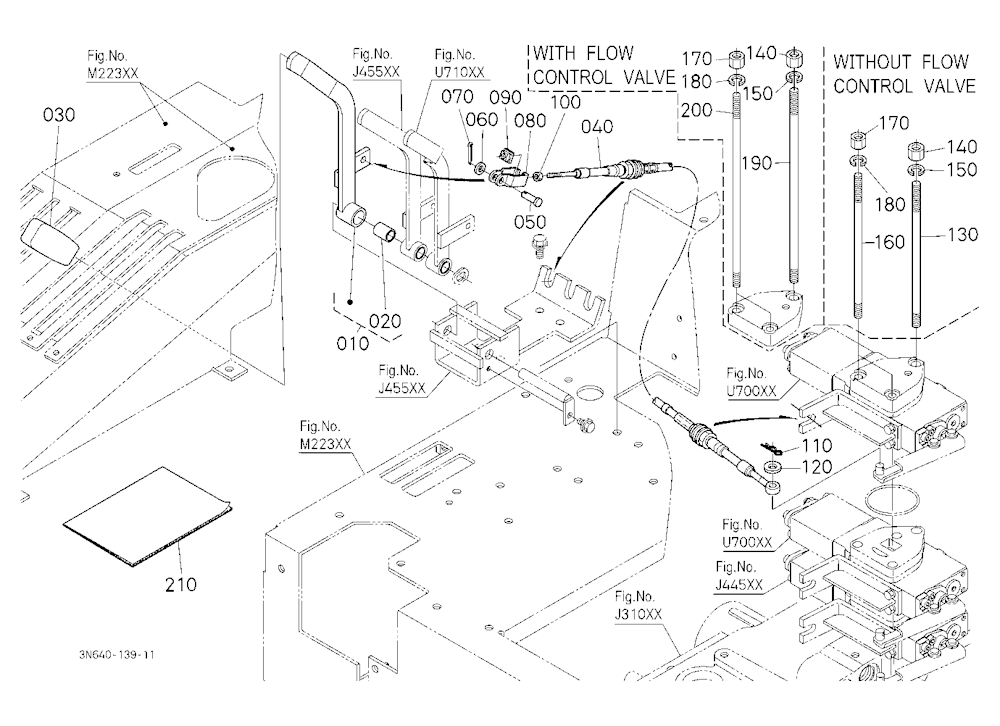 Auxiliary Control Valve Lever Kit (3Rd) (W/G No.M7