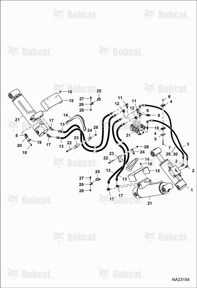 Hydraulic Circuitry (Stabilizers) (Leveling) B41C16001 & Above