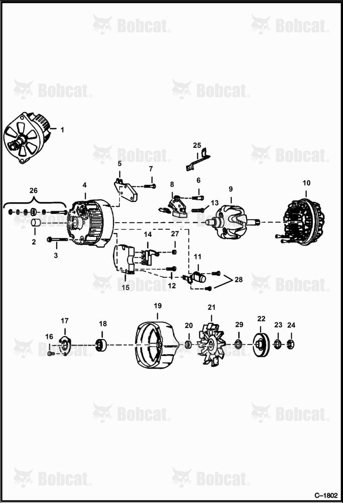 Alternator (Delco 1103133) (Open)