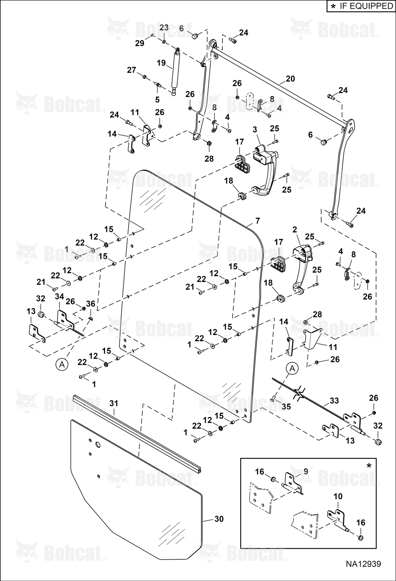 Operator CAB (Front Window) (Frameless)