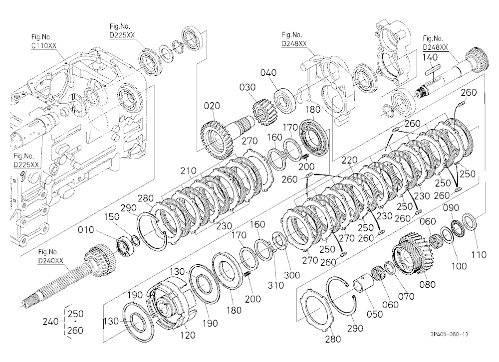 Main Gear Shift Shaft And Range Gear Shaft