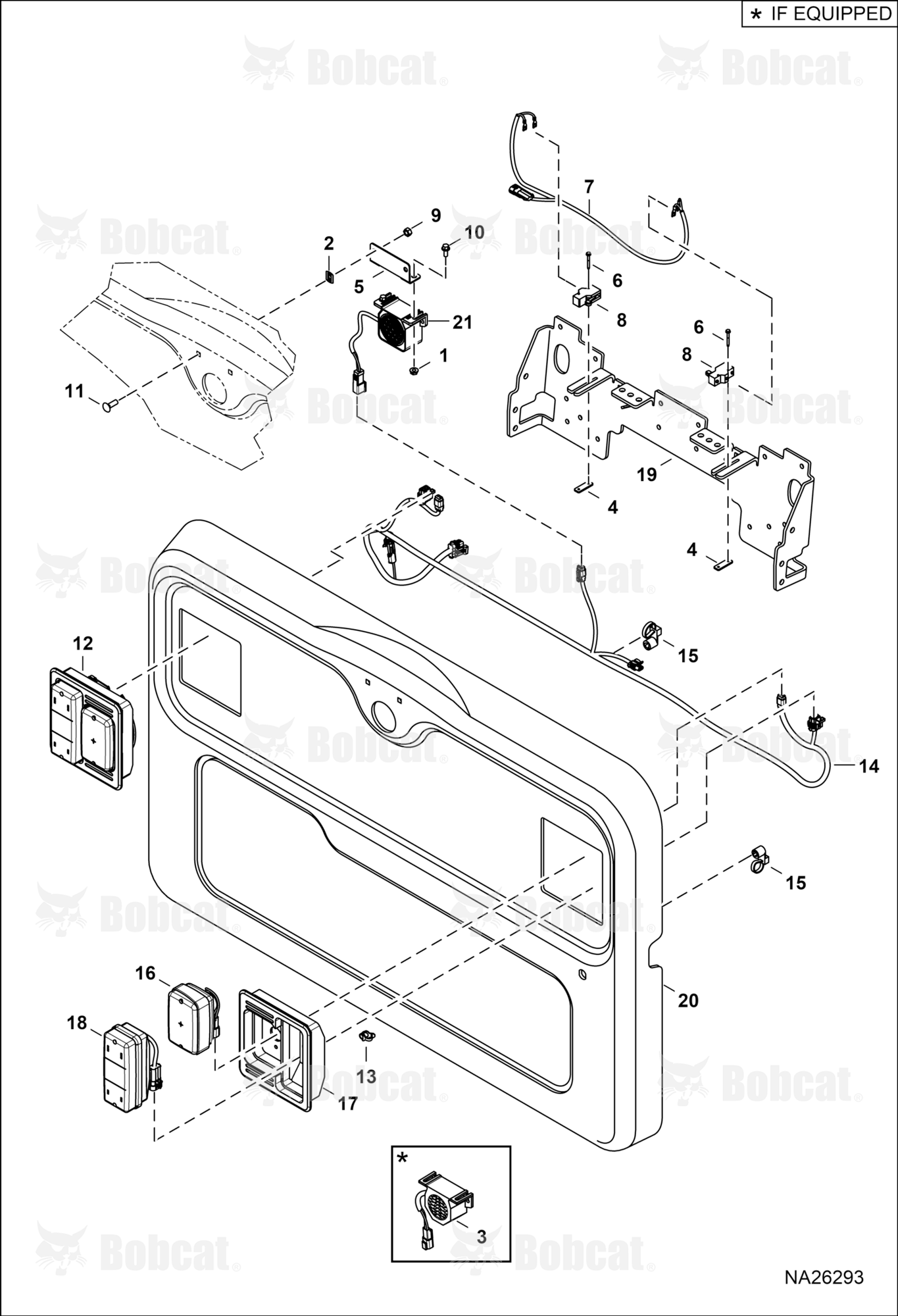 Engine Electrical Circuitry (Rear Lights & Back-up Alarm) (Euro Tail Lights)