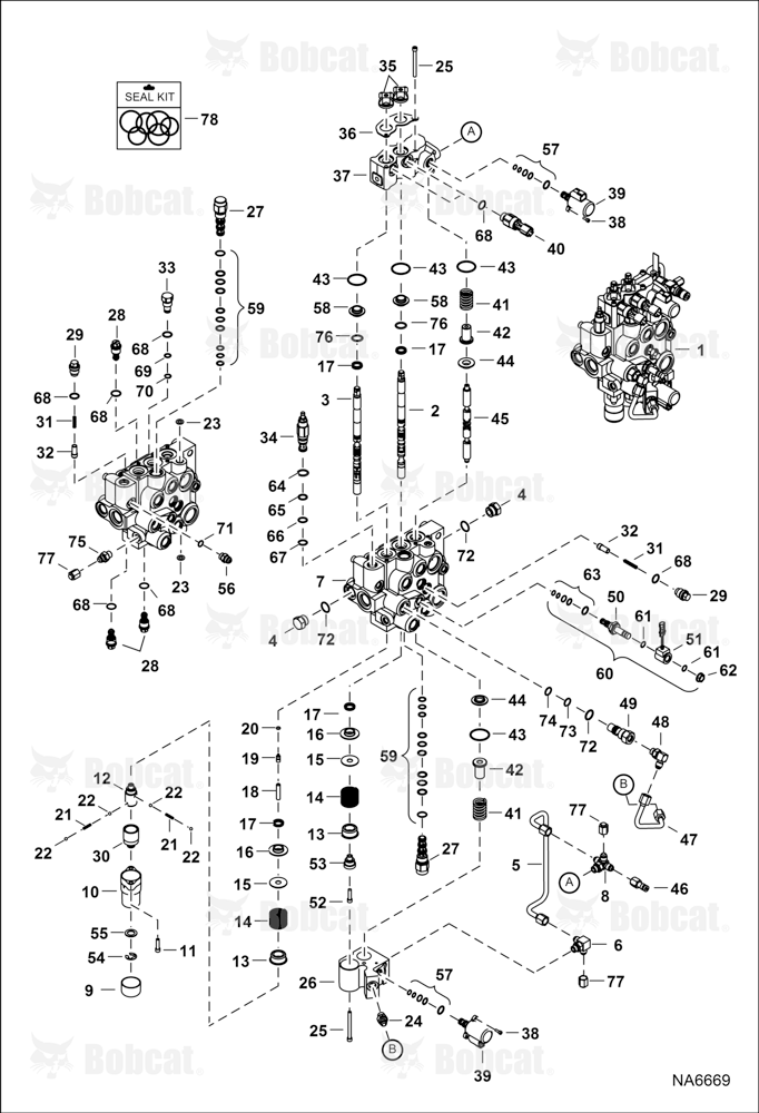Hydraulic Control Valve (Manual Controls) (Service Valve)