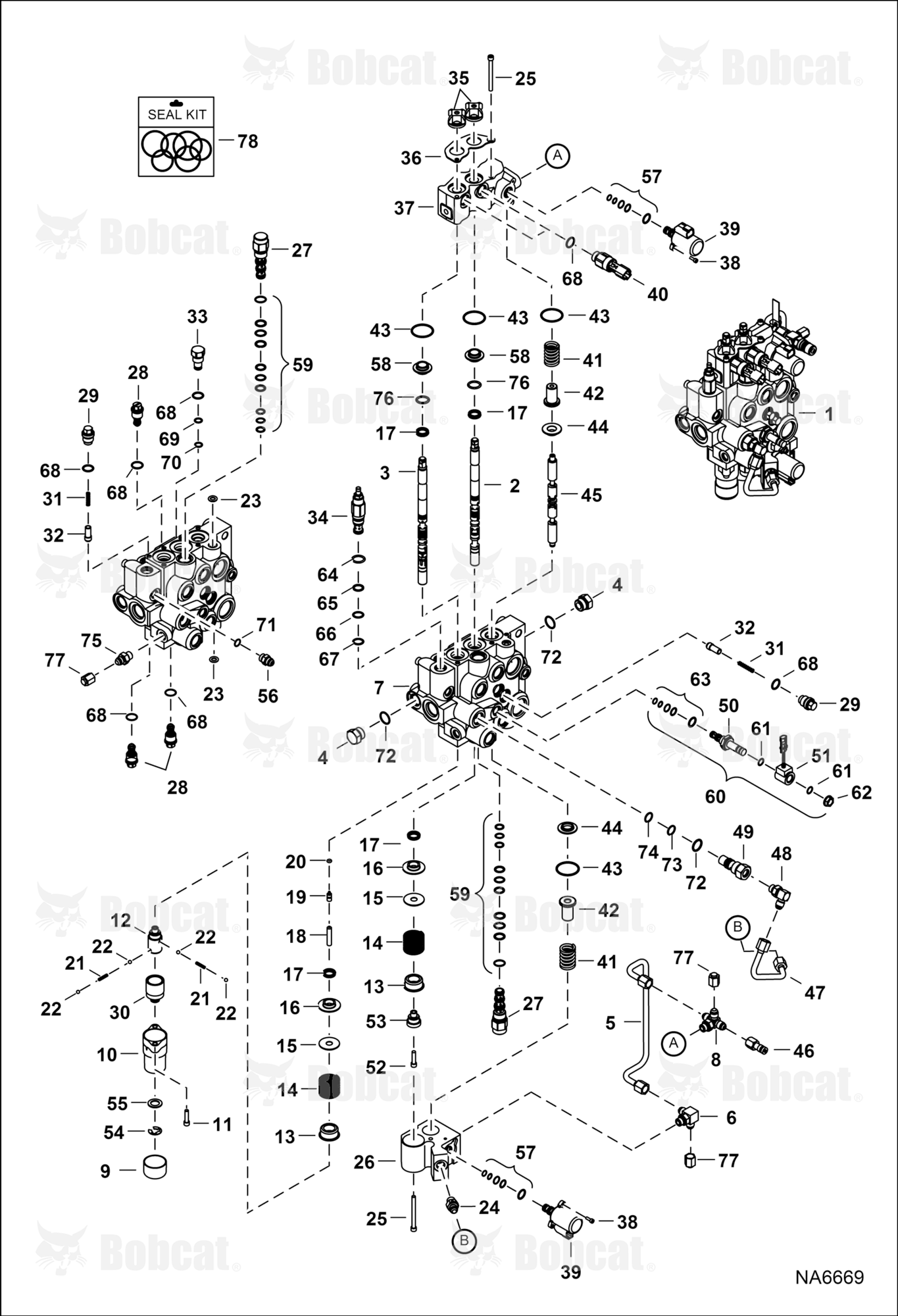 Hydraulic Control Valve (Manual Controls) (Service Valve)