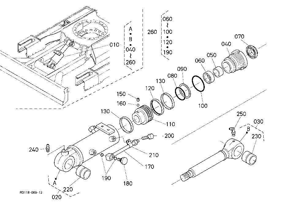 Blade Cylinder And Component Parts