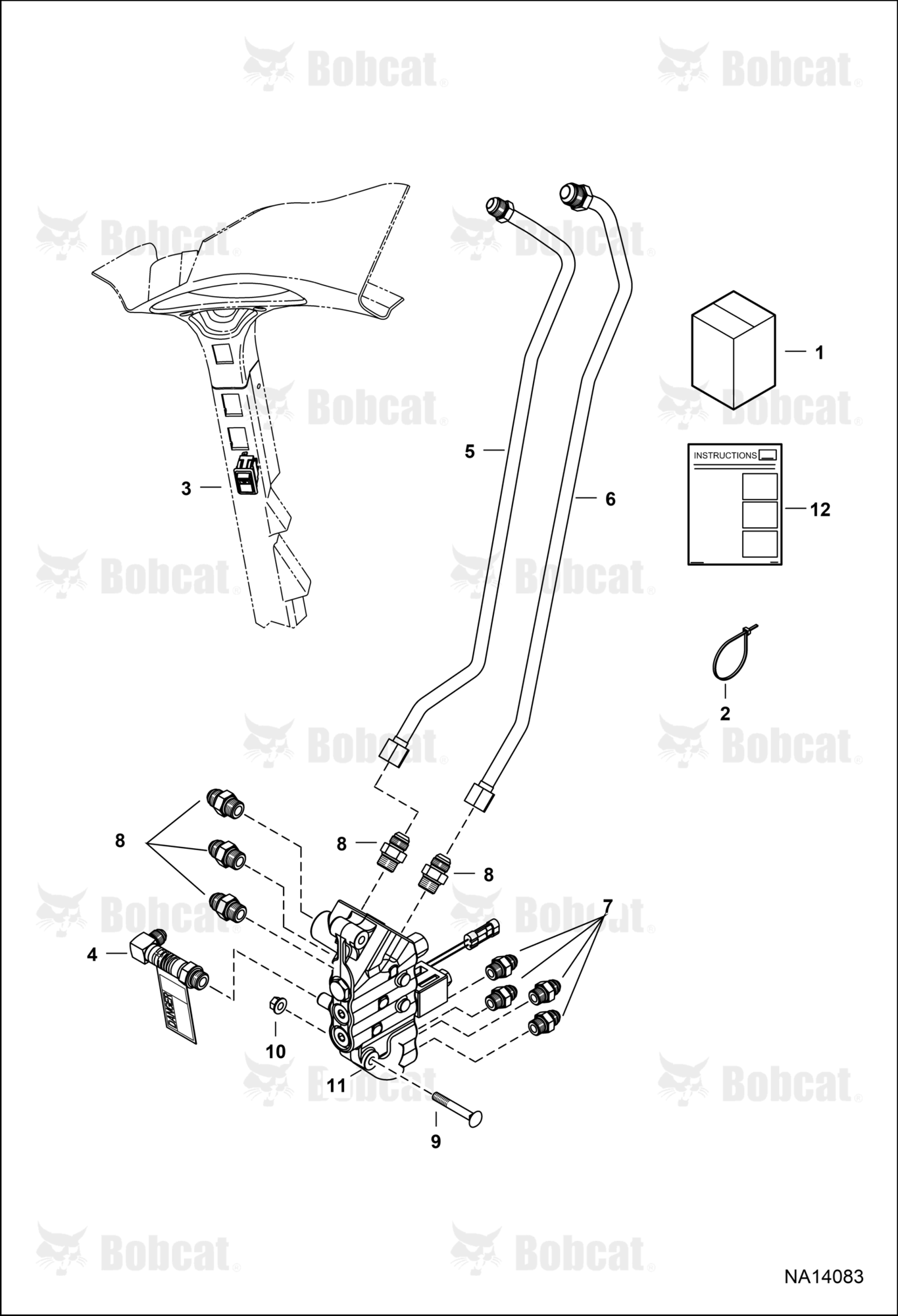 Bucket Position Valve Kit  A3P414185 & Above, A3P513128 & Above