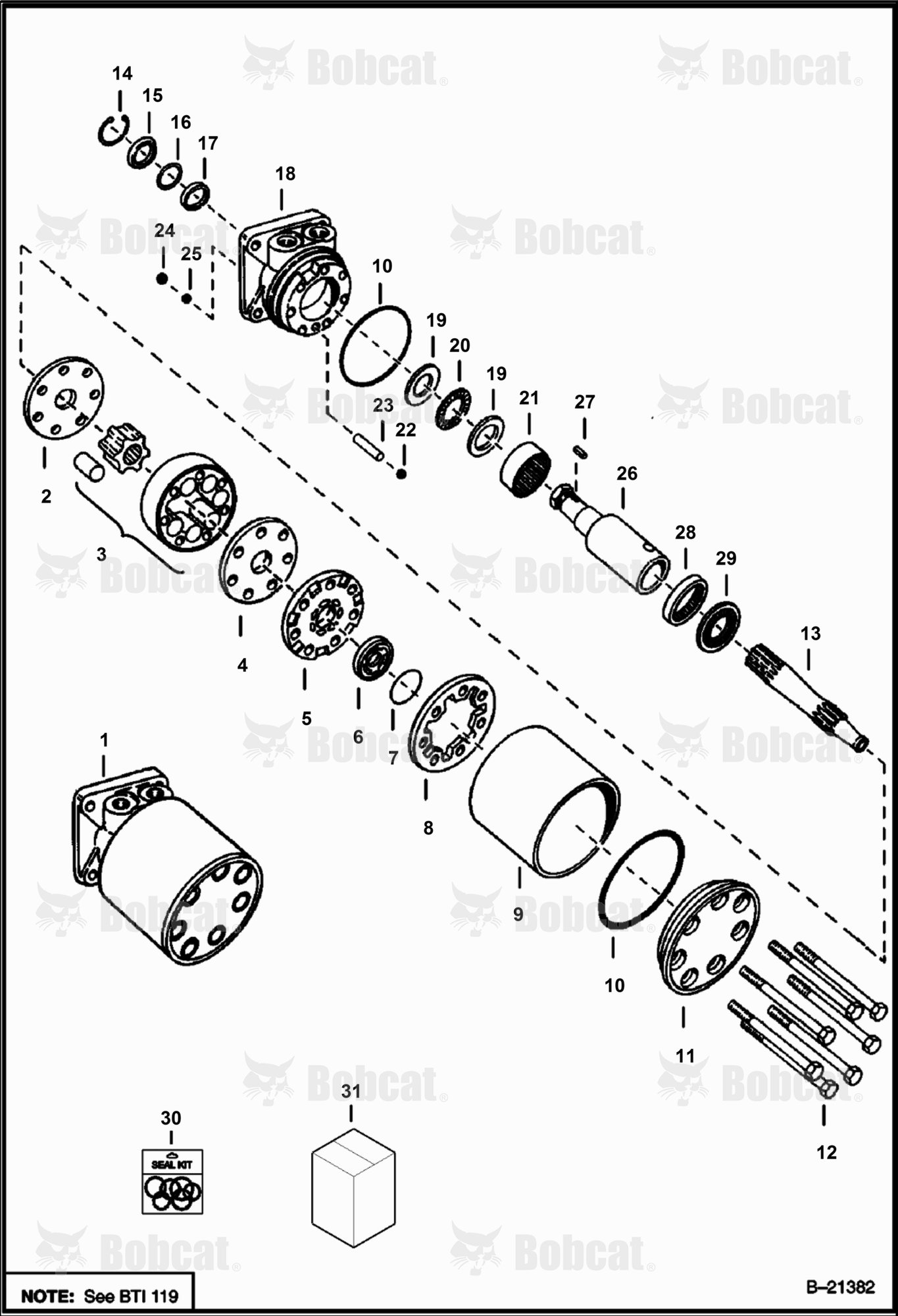 Hydrostatic Motor (MAE 24012, Mae 24021 & Mae 24024)  499411001 - 499413999