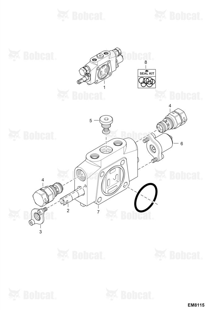 Valve Section (Slew) (Model 60100564MQ) (Model 60170381VY)