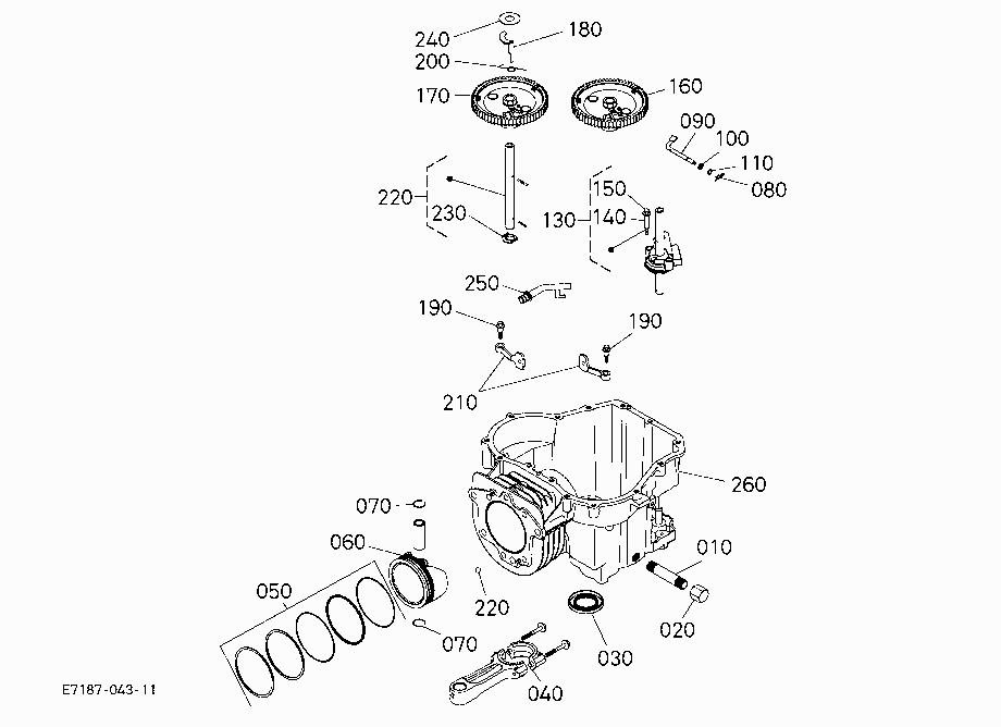 CRANKCASE AND PISTON
