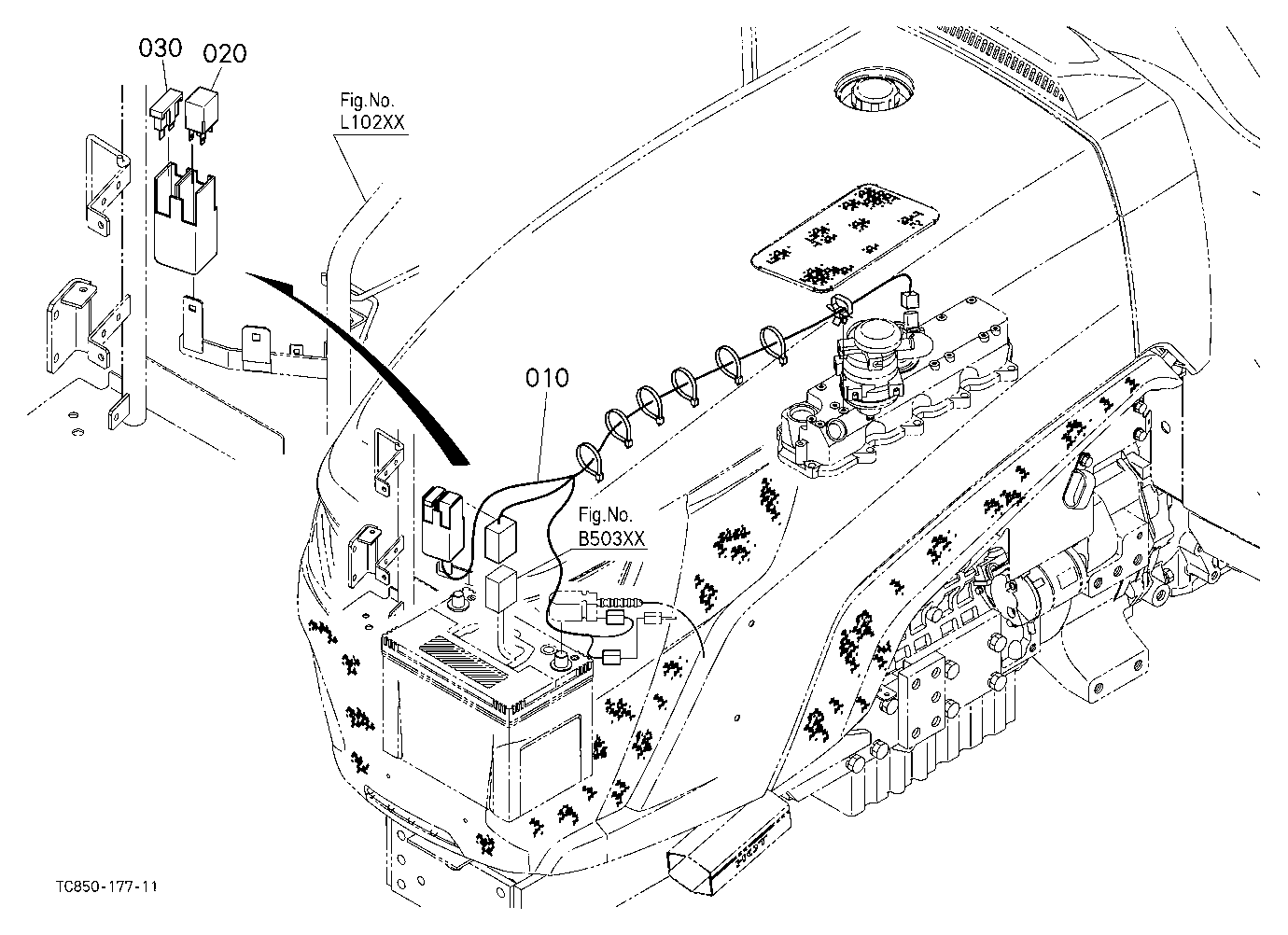 Heater Kit (Electrical Wiring/Relay) (W/G No.Mx681