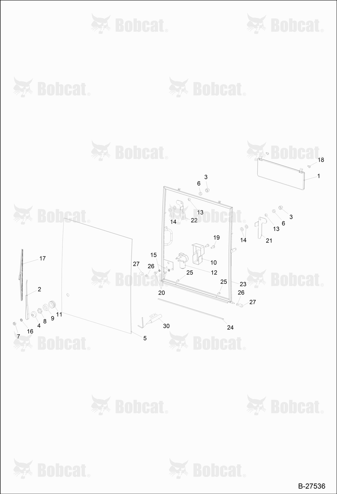 OPERATOR'S CAB (Roller Pane)  CAB S/N 202.041.720 & Below