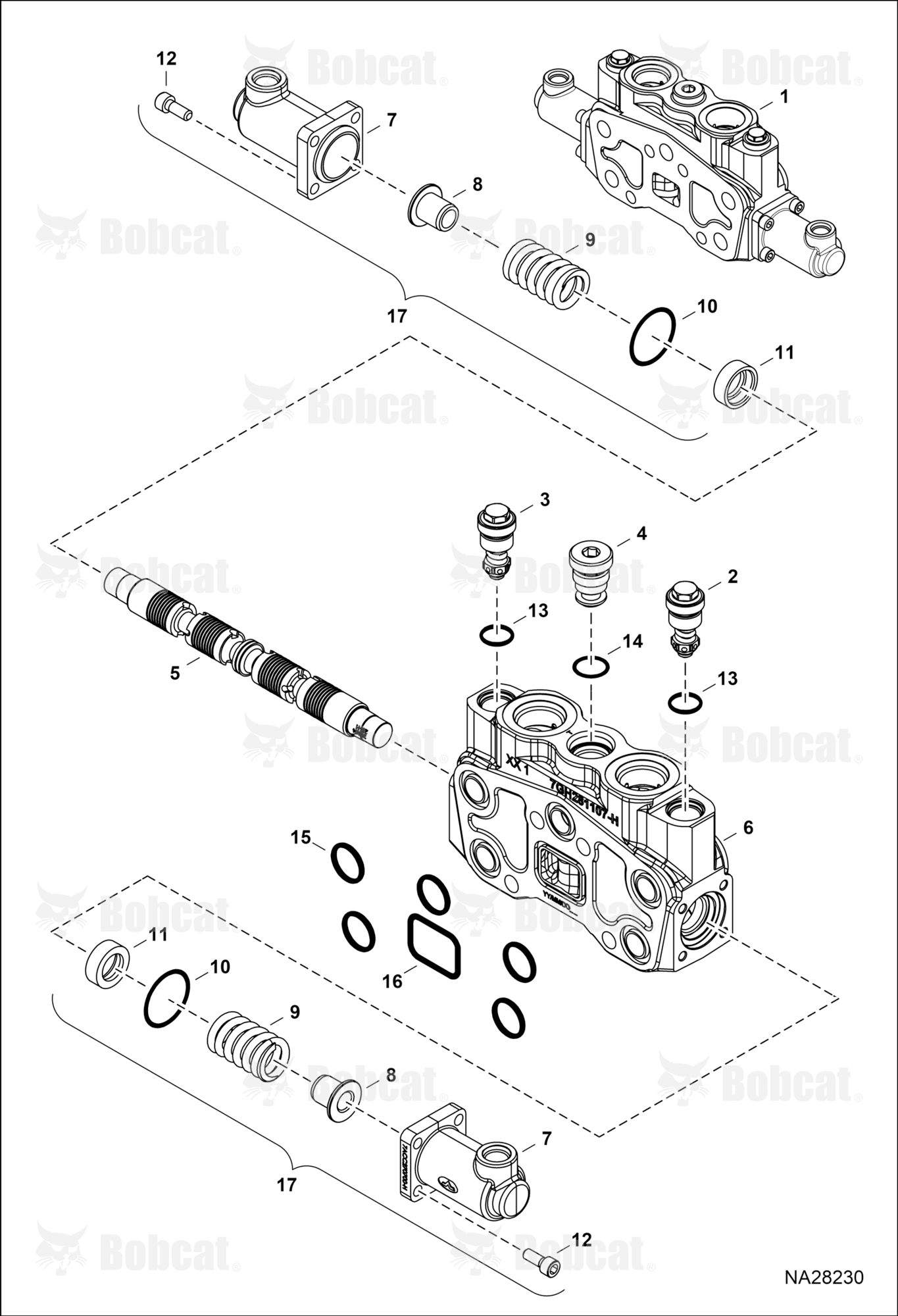 Hydraulic Control Valve (Backhoe) (Arm Section)