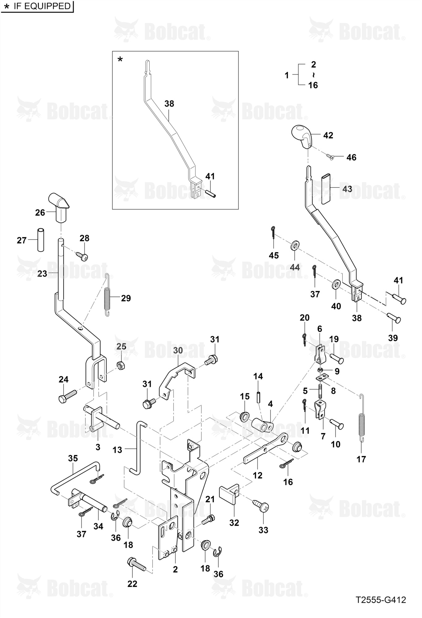 Control LEVER, RH Group