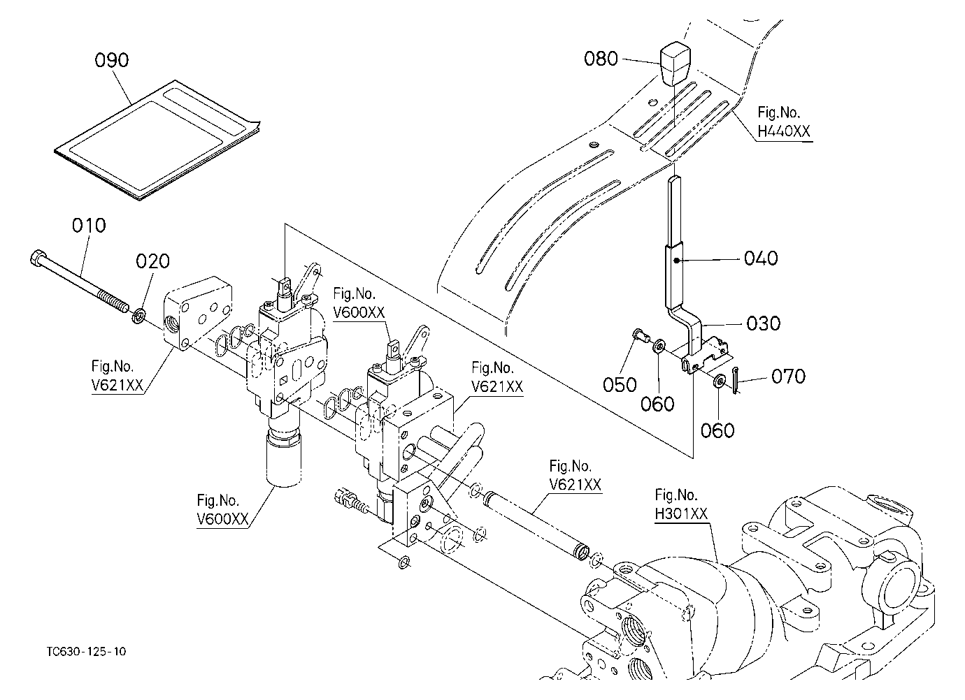 Auxiliary Control Valve Lever (2Nd) (W/G No.L8562A