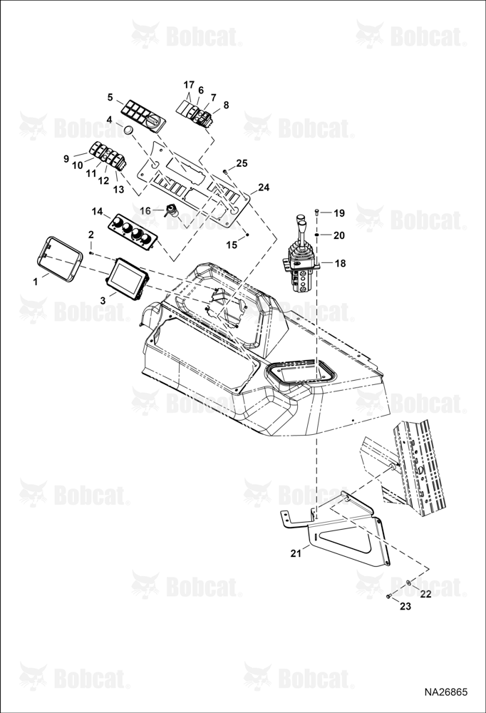Operator Controls (Instrument Panel & Stabilizer Joystick)