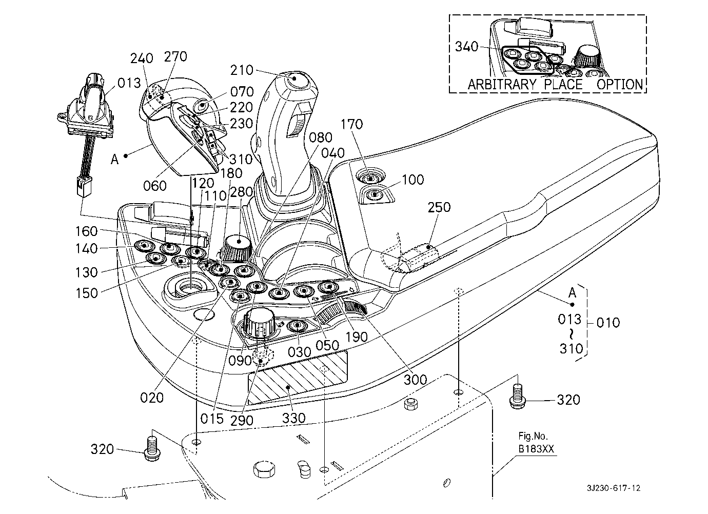 Armrest (4 Remote Control Valves) [With Joystick]