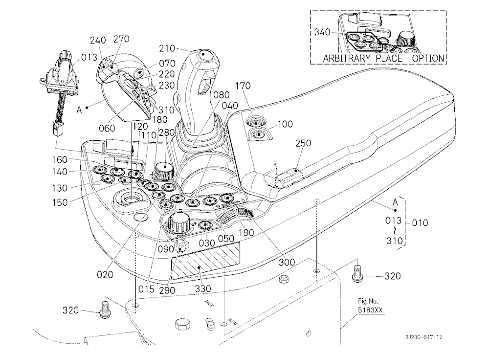 Armrest (4 Remote Control Valves) [With Joystick]