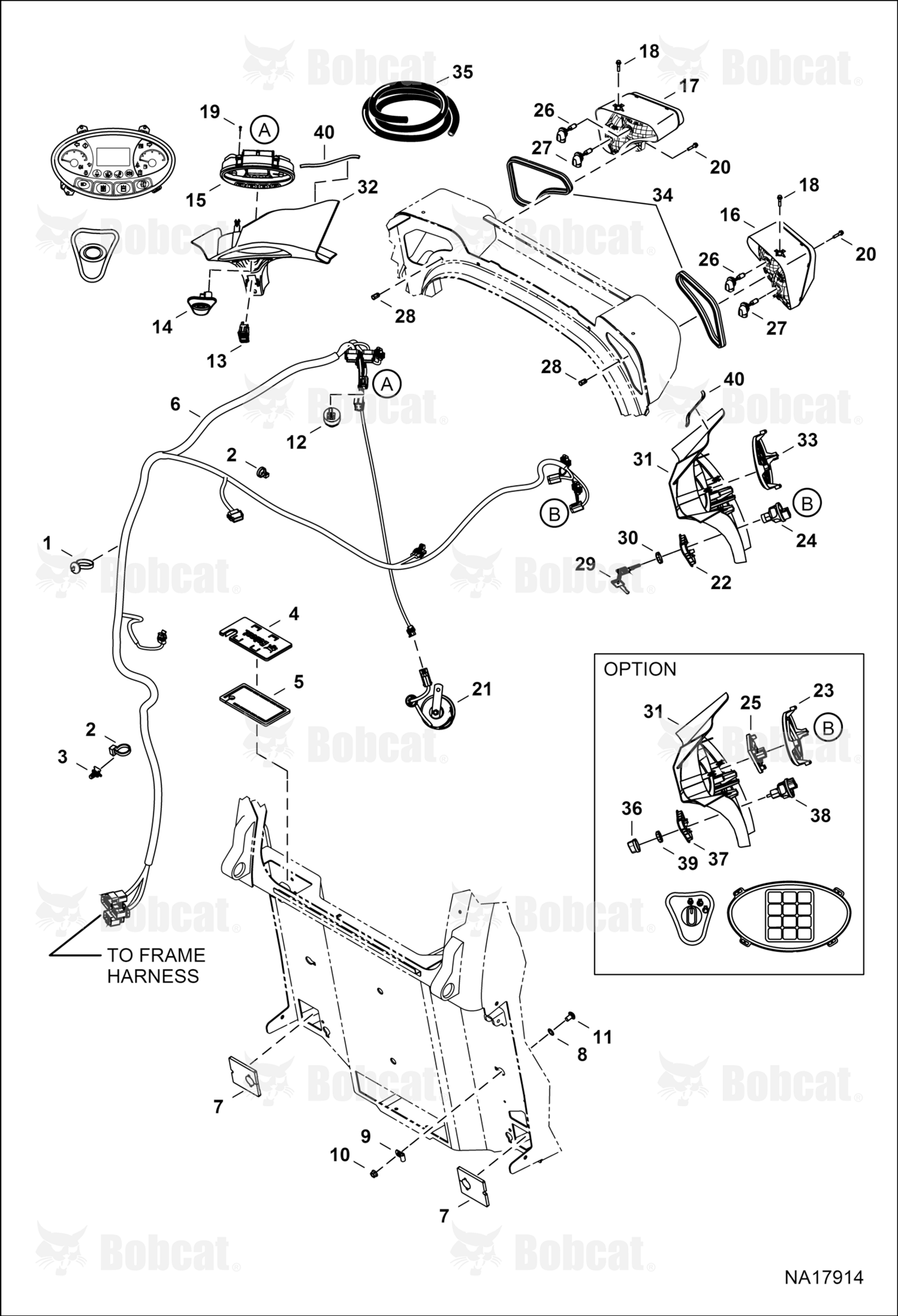 CAB Electrical Circuitry (Standard) (Telematic Connection)  AZNB12850 & Above