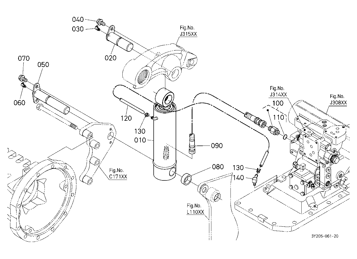3P-Lift Assist Cylinder Rh